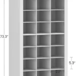 XMSJ-11-Tier Shoe Storage Cabinet, Free Standing Closet Organizers and Storage with 31 Open Cubbie