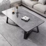 Light luxury coffee table, modern marble pattern low table, rectangular small table next to the sofa in the living room