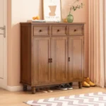 Modern EntrywayShoe CabinetMultifunctional Solid Wood Shoe Storage Cabinet withDrawers andEntrywayHome Hallway Corridor